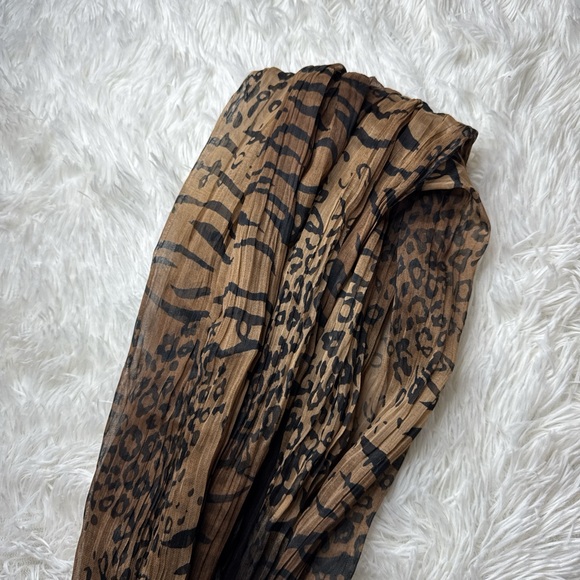 Vintage Bellisima Leopard Tiger Print Sheer Scarf - Picture 1 of 5